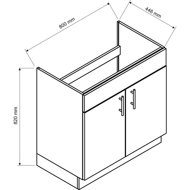 Einbauspülmaschine Blanka sonoma/Akazie d80 zl bb