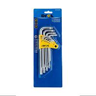 Torx-Schlüsselsatz mit Loch, verlängert CRV; T10-50 ; 9 Stk.