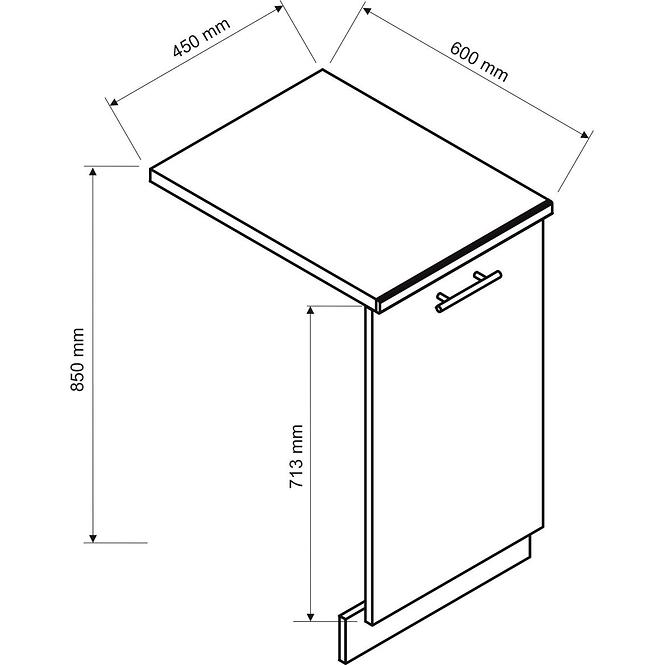 Türen für einbauspülmaschine Blanca 45