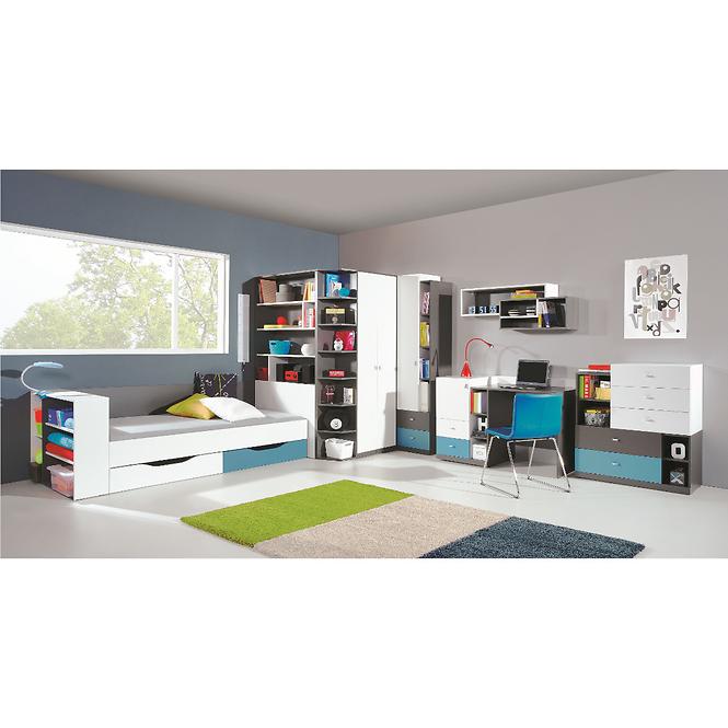 Schrank Tablo 90cm Weiß/Atlantic