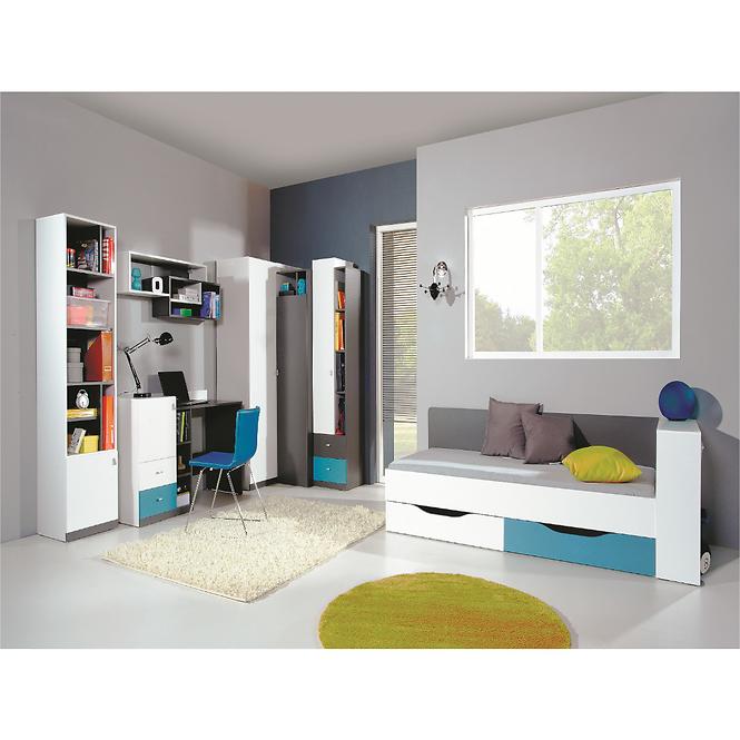 Schrank Tablo 90cm Weiß/Atlantic
