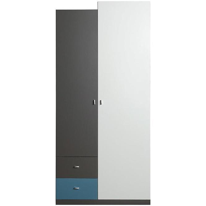 Schrank Tablo 90cm Weiß/Atlantic