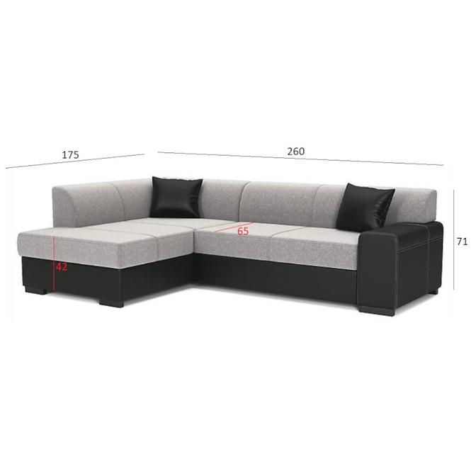 Ecksofa Minos l madryt 1100 + ontario 92