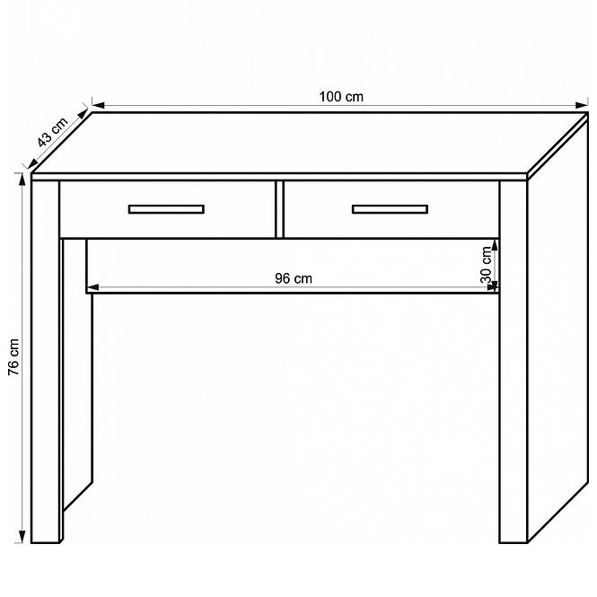 Schreibtisch Cezar 100cm Eiche Sonoma