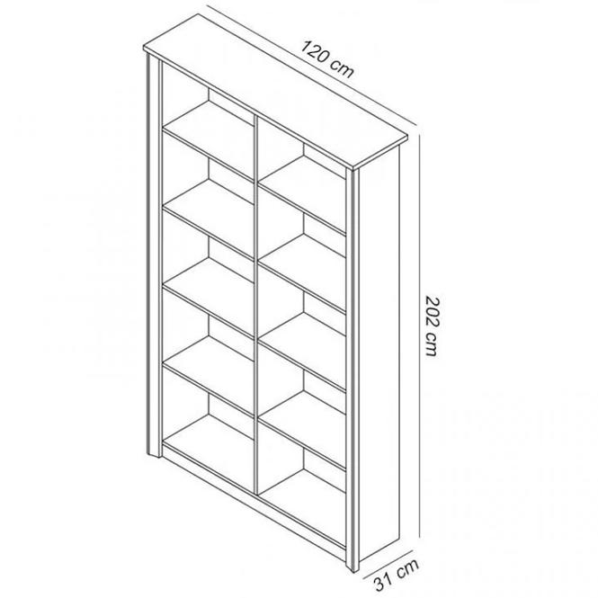 Regal Finezja 120cm Eiche Sonoma