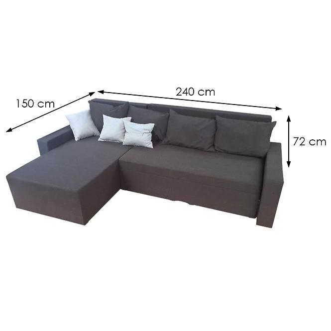 Ecksofa Krzys L lux 12  + mp lux 24