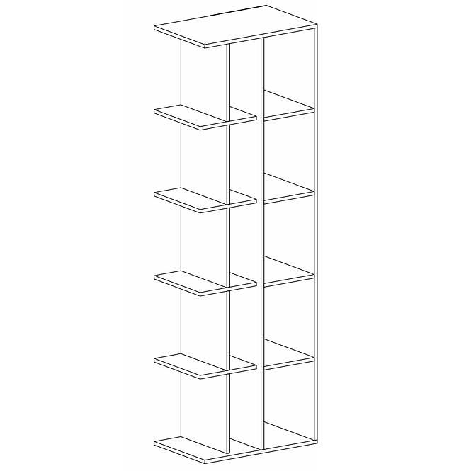 Regal Planet 60cm Weiß/Eiche/Türkis  