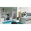 Schrank Rest 96cm Grau/ Eiche Weiß,3