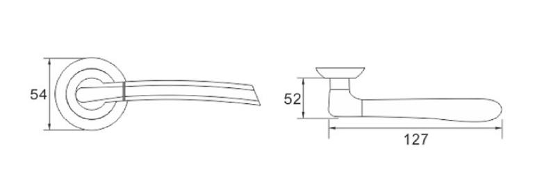 Türgriff Robin 2 ROZ OKR E3 Nickel/Satin