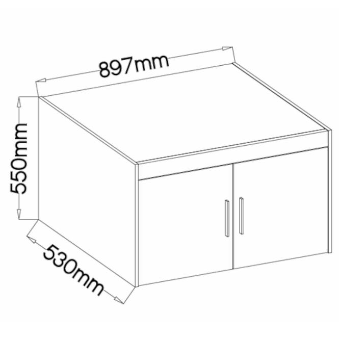 Schrankaufsatz Elena 89,7cm Weiß