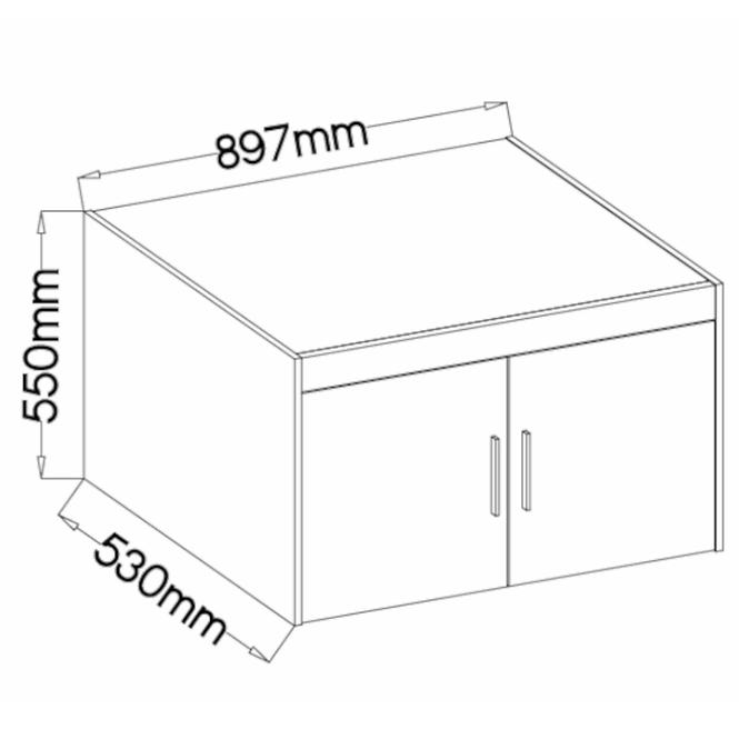 Schrankaufsatz Elena 89,7cm Weiß