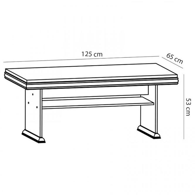 Couchtisch Kora 125cm Weiß, KL2