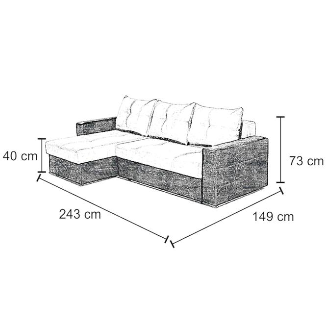 Ecksofa Denver U madryt 925 + inari 26 braun