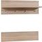 Hit h04  Wandgarderobe mit 4 Haken + Regal weiß