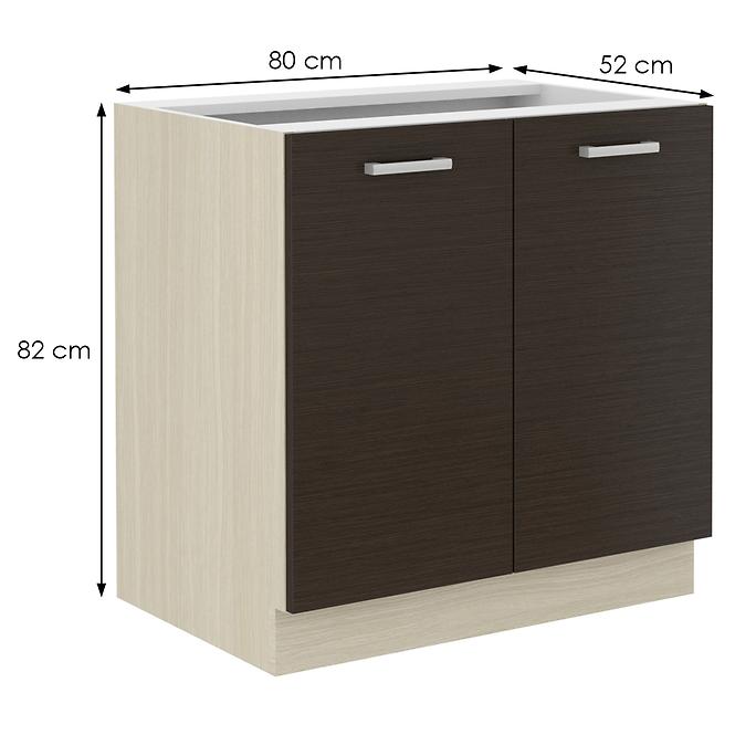 Küchenzeile Wiktoria Chamonix/Legno 80zl 2f Bb