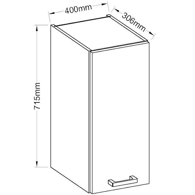 Küchenzeile Wiktoria Chamonix/Legno 30g-72 1f