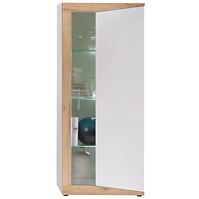 Vitrine Piano Klein 60cm Led Weiß/Eiche Gold Richtig