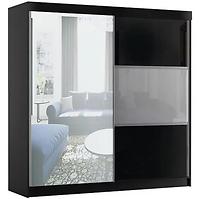 Schrank Mit Spiegel Rumba 200cm Schwarz