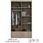 Schrank Margo 120cm Eiche Weiß Mat/Grau + Spiegel,2