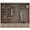 Schrank Margo 250cm Eiche Weiß Mat/Grau+ Spiegel,2