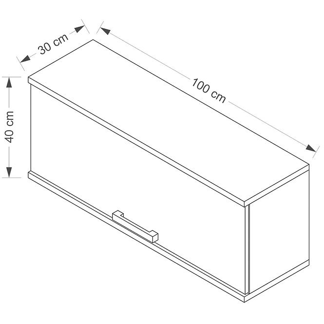 Wandschrank Maximus 100cm Weiß 