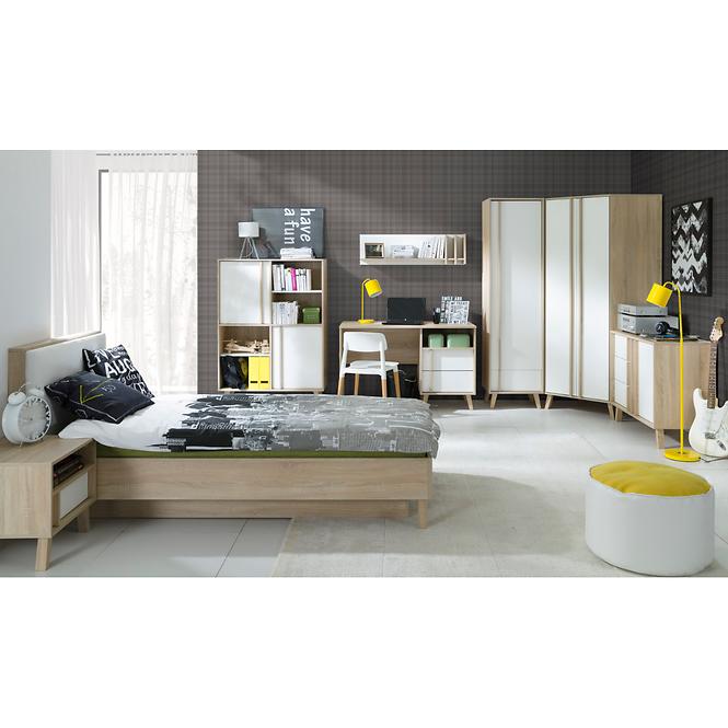 Kommode Malmo 165cm Eiche Sonoma/Weiß