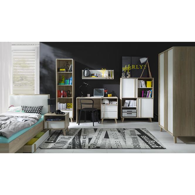 Kommode Malmo 165cm Eiche Sonoma/Weiß