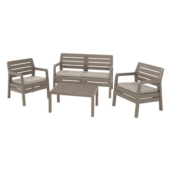 Gartenmöbel Set Delano 2+1+1 Cappuccino 