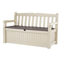 Gartenbank Eden mit Kasten beige