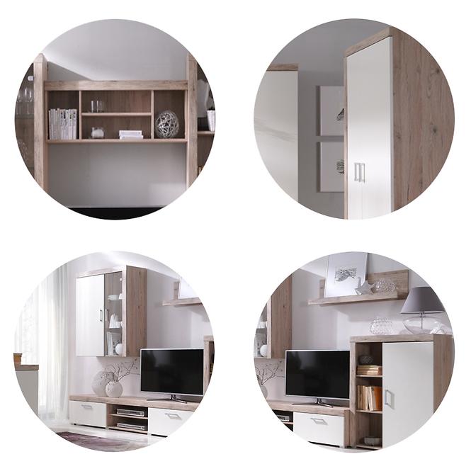 Tv Tisch Samba 200cm Eiche San Marino/Crem