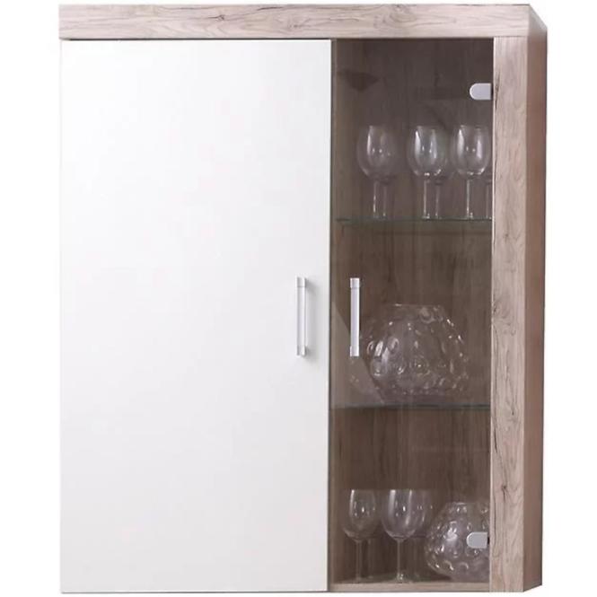 Vitrine Samba 90cm Eiche San Marino/Crem