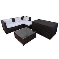 Garten ecksofa technorattan - tisch, ecksofa, box
