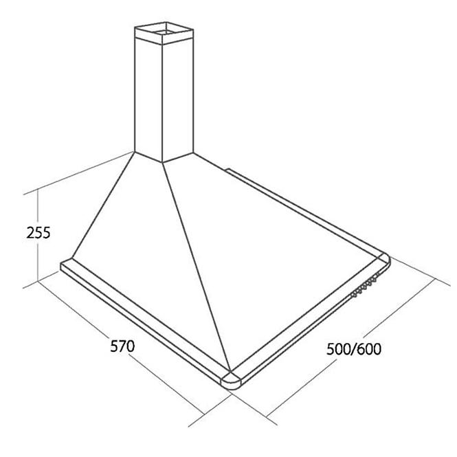 Dunstabzugshaube WK-5 Elegant mini turbo 50cm weiß