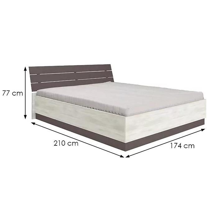 Bett Mit Bettkasten Dione 170cm Kiefer Norv/Grau