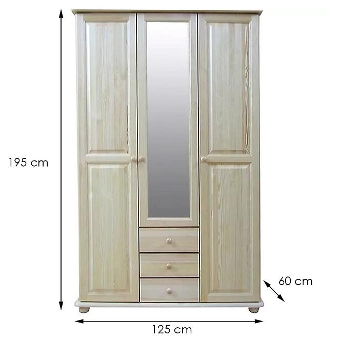 Schrank Mit Spiegel 125cm Kiefer