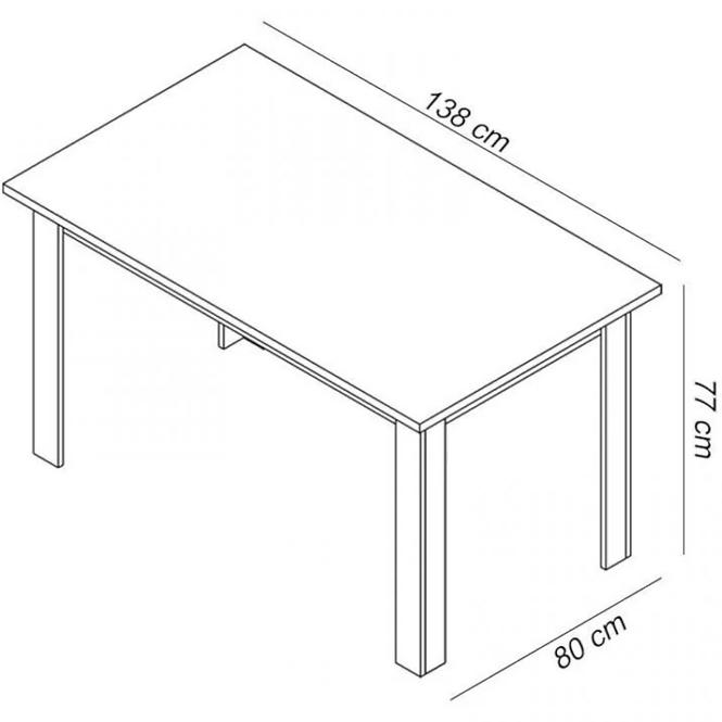 Tisch Finezja 138x80 Eiche Sonoma