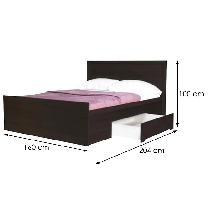 Bett Finezja 160cm Eiche Sonoma Schokolade