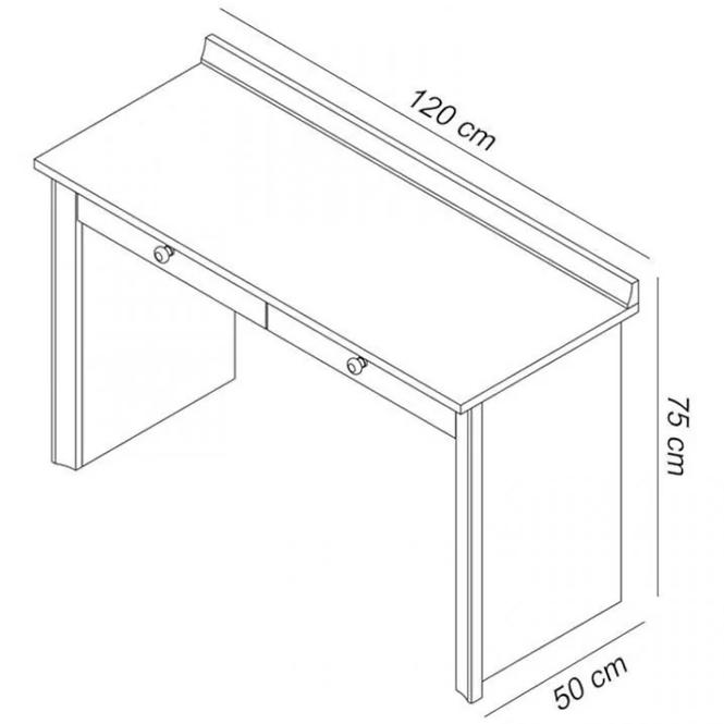 Schminktisch Finezja 120cm Eiche Sonoma Schokolade