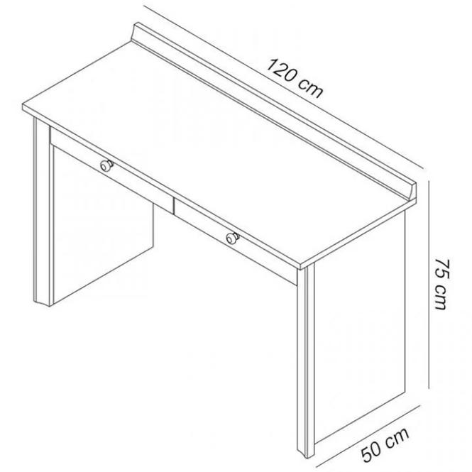 Schminktisch Finezja 120cm Eiche Sonoma Schokolade