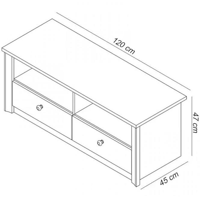 Tv Tisch Finezja 120cm Eiche Sonoma Schokolade