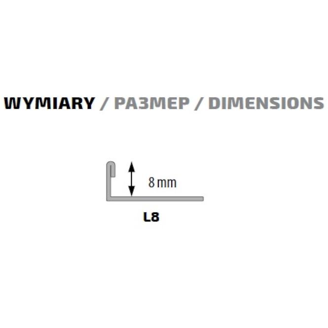 Winkel-Abschlussprofil 8mm ST L8 2,5m