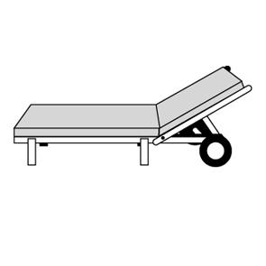 Sitzauflage Liegestuhl Sort 7104