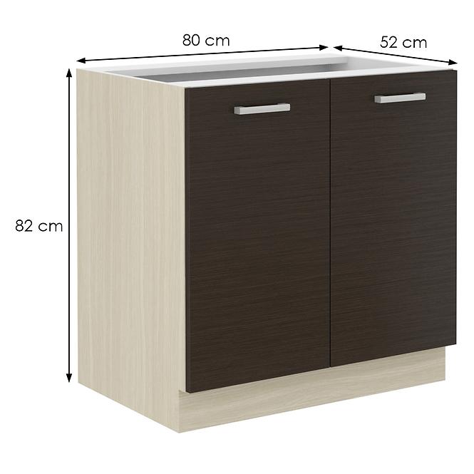 Küchenzeile Wiktoria Chamonix/Legno 80d 2f Bb