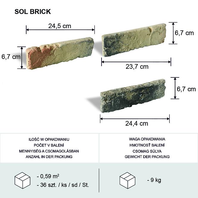 Stein Sol brick Pack.=0,59m2