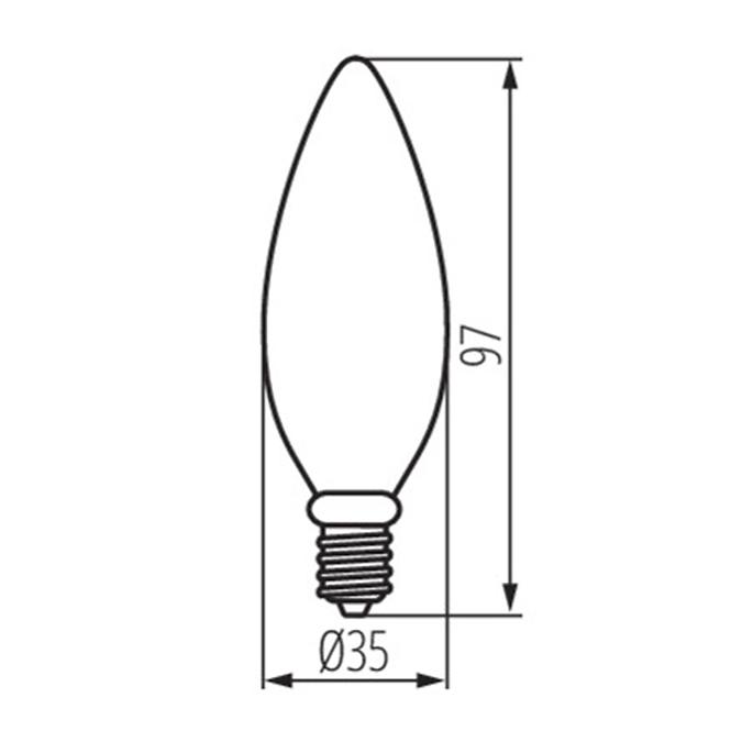 Glühbirne BC 6W TR LED E14 C35 4200K Trixline