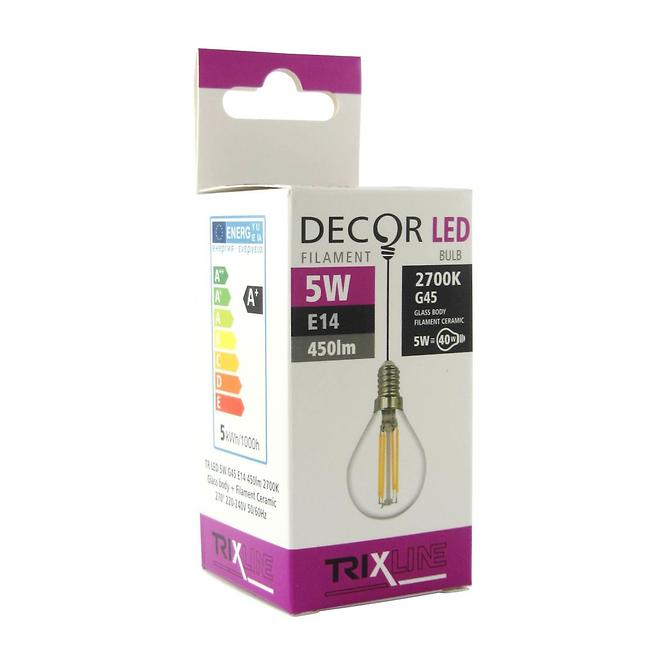 Glühbirne Filament LED Trixline 5W G45 E14 2700K