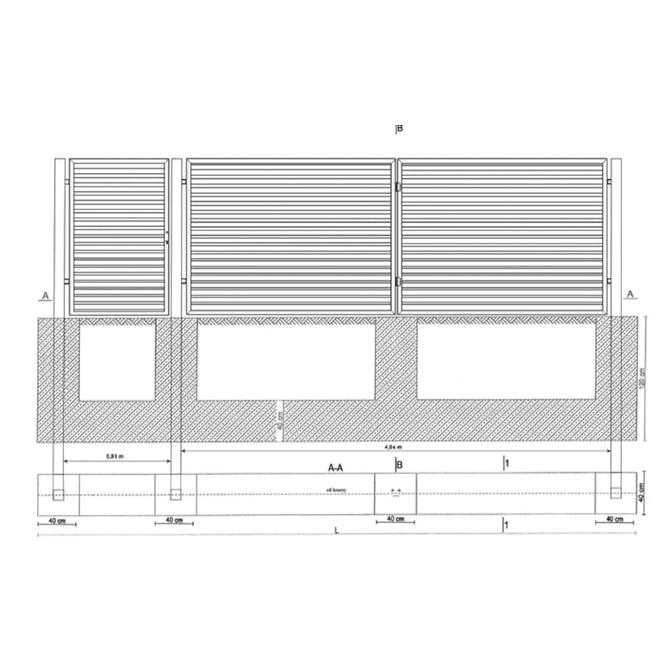 Einzeltor Sandra 0,9m|1,5m ZN RAL7016