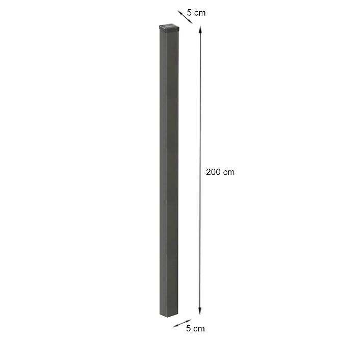 Pfosten 5x5x200 RAL7016