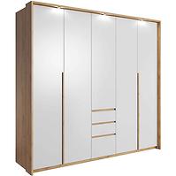 Schrank Xelo 230cm Weiß + Led Beleuchtung