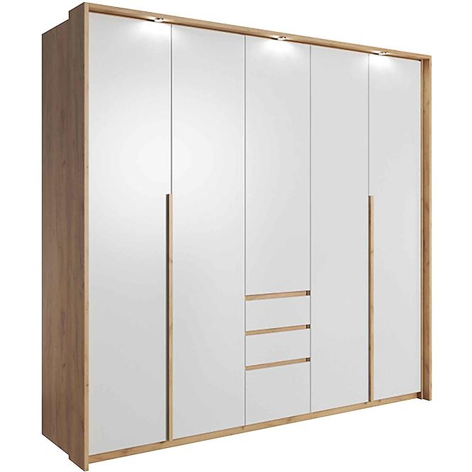 Schrank Xelo 230cm Weiß + Led Beleuchtung